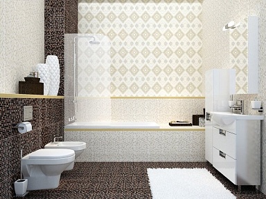 Cersanit GL7H221 Motive Glass бордюр сиреневый 4x35