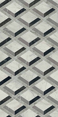 Декор Versace PF60014145 Tarsia Lozenge Nero Deco Lux 3D Rett 60x120