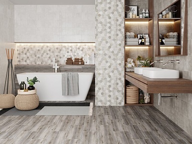 Плитка LB-Ceramics 1064-0212 Альбервуд серая 20х60