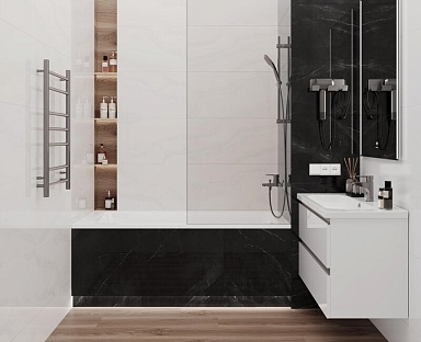 Плитка Laparet 48037R Prima blanco глянцевый обрезной 40x80