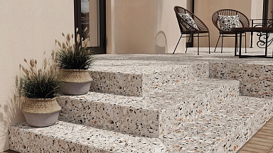 Ступень Kirovit NR0371 K Terrazzo Nova Серая 30x120