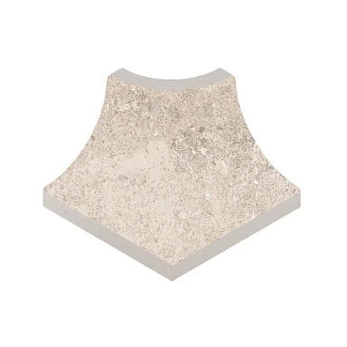 Kerastep Плинтус радиальный внешний угол Stone 541 Sand R9 77х77x110х10