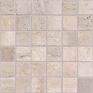 Мозаика Caramelle Mosaic Travertino Beige MAT 48x48x7 305x305