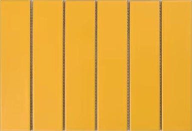 Мозаика Porcelain mosaic Y45P809 Strip Желтая матовая 4.5x19.5 28.8x19.5