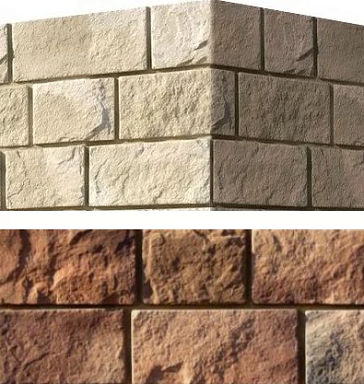 Искусственный камень White Hills 412-95 Шинон угол 8.5х16x15 (9.5х18x15)