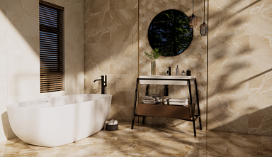 Eurotile 356 Бордюр Eclipse Beige Центр 7x30