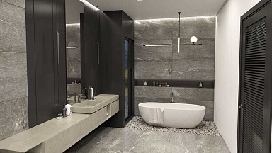 Керамогранит Majorca Tiffany Cortile Nero Semi Lappato 60x120