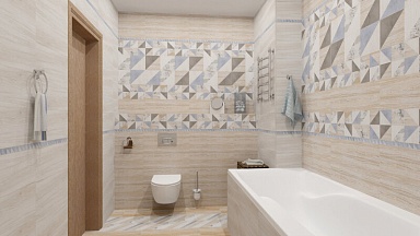 LB-Ceramics Вестанвинд Бордюр голубой 1506-0023 3x60