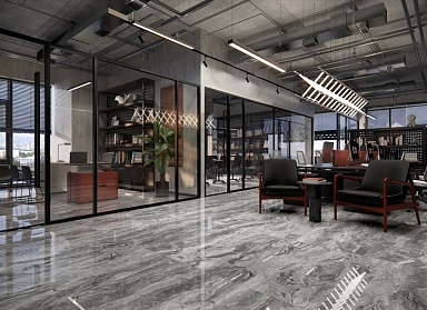 Керамогранит Eurotile Moore Серый Полированный 60x120