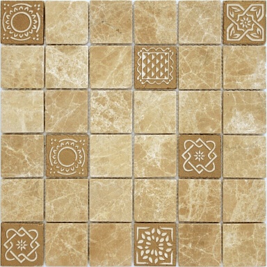 Мозаика Caramelle Mosaic Art Emperador light 48x48x8 300x300x8
