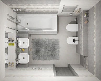 Керамогранит LB-Ceramics Fiori Grigio светло-серый 6246-0066 (6046-0196) 45х45