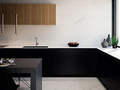 Декор Click Ceramica Akros Cross White Mate 35x90