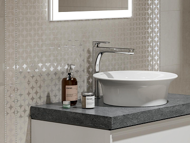 Бордюр Kerama Marazzi POD016 Карандаш Бисер платина 20х0,6