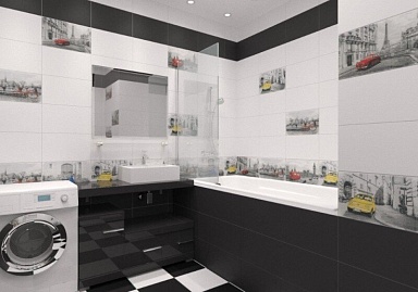 Плитка PiezaROSA 122993 Сириус Черная 25х40