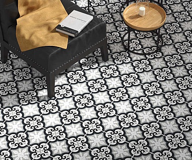 Керамогранит Etili Seramik Manisa Black Pre-cut 45x45