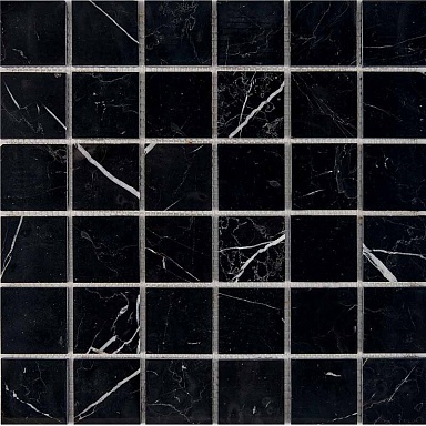 Мозаика Pixmosaic PIX246 Nero Marquna из мрамора полированная 48x48 305х305x6