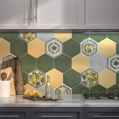 Плитка Kerama Marazzi 24030 Флорентина желтый глянцевый 20x23,1
