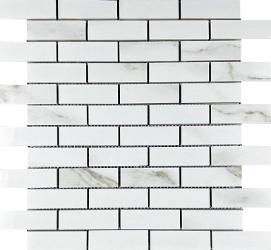 Декор Velsaa Mosaic Statuario Eva brick bone 32.1x29.9