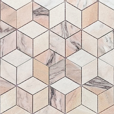 Мозаика Caramelle Mosaic Rosa Salmone POL diamond 96x55x7 298x259