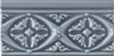 Бордюр Adex ADNE4142 Relieve Bizantino Storm Blue 7,5x15