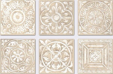 Декоративная вставка Kerama Marazzi A1294/SG1550 Сонет беж 4.7x4.7