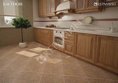 Керамогранит Керамин Бастион 4 коричневый 40x40