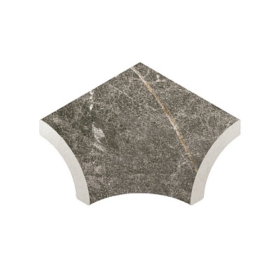 Декоративная вставка Kerastep Планка радиальная внутренний угол Marble 421 Moca R9 33х42х50