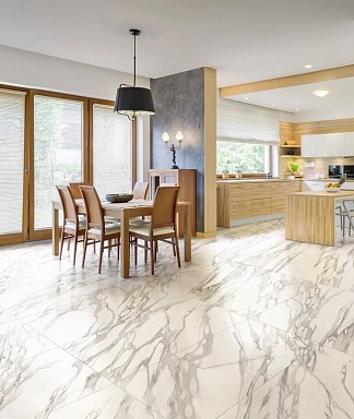 Керамогранит Idalgo Granite Stone Calacatta Pearl / Гранит Стоун Калакатта Жемчуг LLR 120x60
