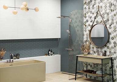 Плитка New Trend WT36EDW23 Edelweiss Hexagon Blue 300x600x9