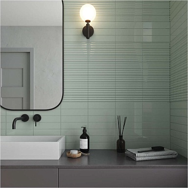 Плитка DNA Tiles Match Curved Sage Gloss 6.25х25