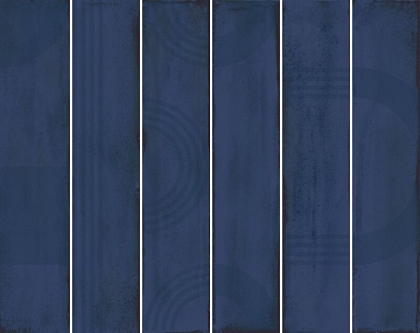 Панно Kerama Marazzi KMP3STA007RN6X Панно Мажорель синий тёмный глянцевый (из 6 частей 6х28,5) 36x28,5x1
