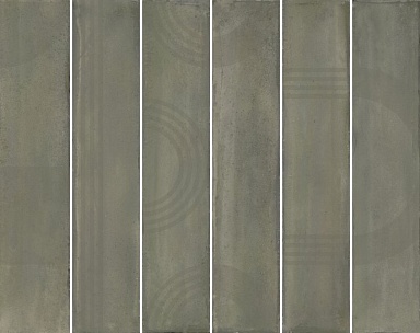 Панно Kerama Marazzi KMP3STA003RN6X Панно Мажорель зелёный глянцевый (из 6 частей 6х28,5) 36x28,5x1