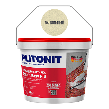 Смеси и затирки Plitonit Colorit Easy Fill Трёхкомпонентная эпоксидная Ванильный 2 кг