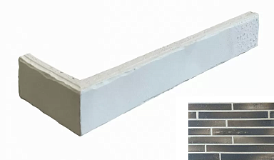 Клинкерная плитка Terramatic Forta Black Riegel 7304 R (Y) угловая 400x40x14