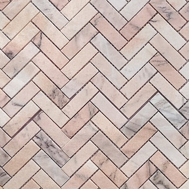 Мозаика Caramelle Mosaic Rosa Salmone POL fish 23x73x7 317x282