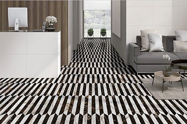 Керамогранит Goetan Ceramica Chevron Calacatta Gold 8х40