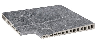 Керамогранит Kerastep Рукохват угол Marble 446 Ceniza R11 310х310х17-30