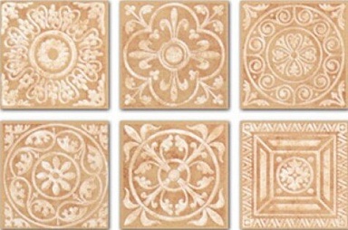 Декоративная вставка Kerama Marazzi D1294/SG1550 Сонет карамель 4.7x4.7