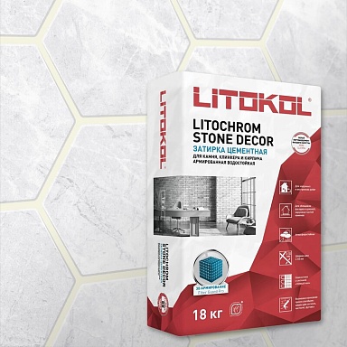 Смеси и затирки LITOKOL Litochrom Stone Decor SD.400 Белый 18кг 509340003