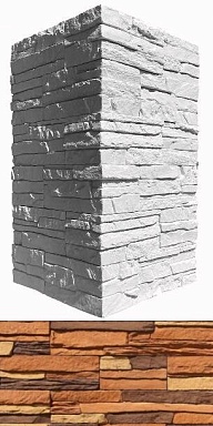 Искусственный камень White Hills 270-45 Норд Ридж угол 7x26,5x10 (6x16,5;x10)