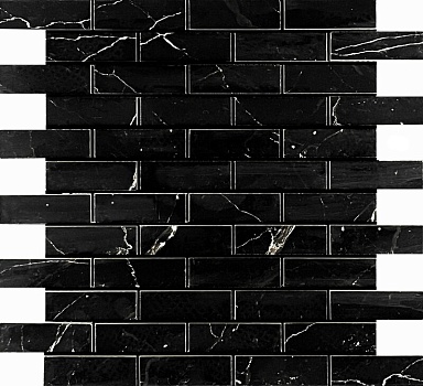 Декор Velsaa Mosaic Estrada Nero Brick bone 32.1x29.9