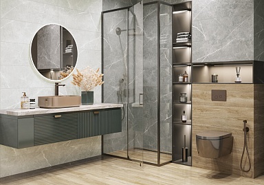 Плитка Delacora WT93WOS55R Woodstyle Nut Strip 300x900x8.5