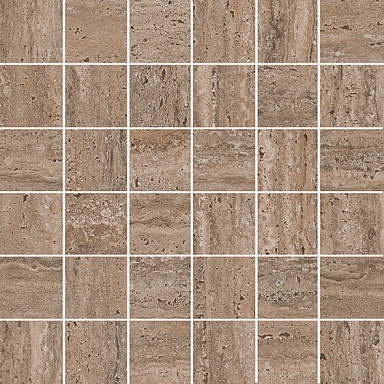 Kerama Marazzi KMD2MSA019GR Декор Про Травертин мозаичный коричневый светлый матовый обрезной 30x30x0,9