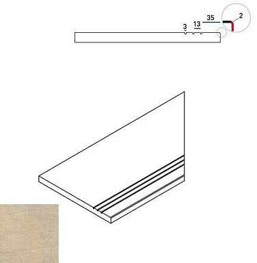 Бордюр Italon 620090000256 SAND BORDO GRIP DX 30x60