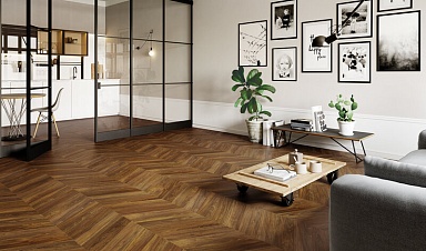 Керамогранит Emil Ceramica EFCZ SleekWood Mohogany Chevron 11x54