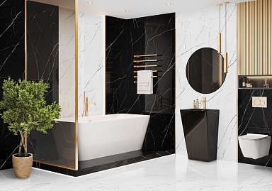 Керамогранит LCM 60120TWN99HG Twinstone Black суперполированный 600x1200x8