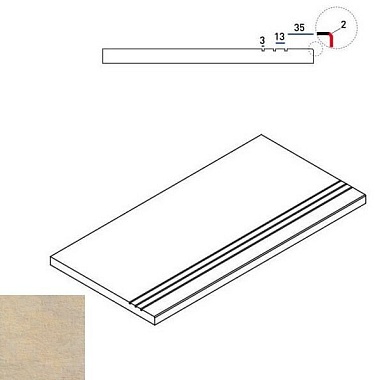 Бордюр Italon 620090000255 SAND BORDO GRIP 30x60