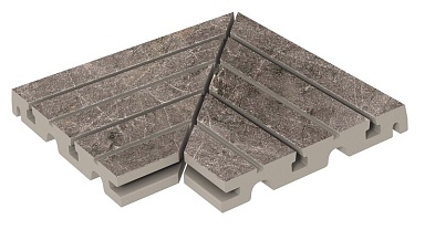 Керамогранит Kerastep Решетка угол из 2х частей Marble 426 Moca R11 330х330х30