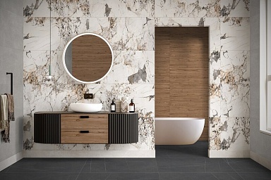 Керамогранит Global Tile GT1206014965MR Nylo Черный линии 60x120