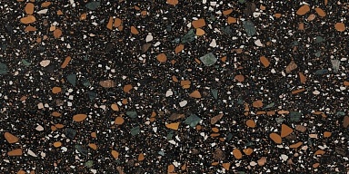 Керамогранит Ennface ENIND3214MT80160 Terrazzo Black Matt 800x1600x9